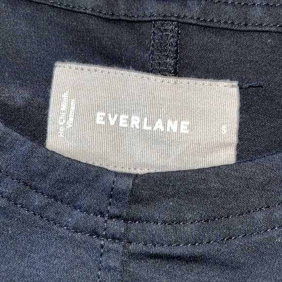 Everlane Summer Casual The Luxe Cotton A-Line Tank Dress in Black | Size Small - Picture 5 of 7